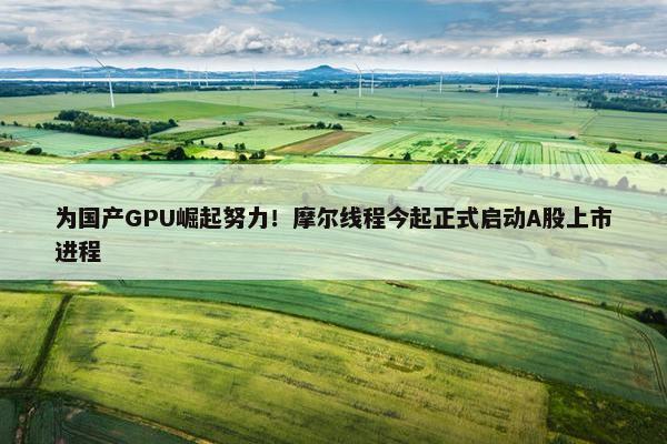 为国产GPU崛起努力！摩尔线程今起正式启动A股上市进程