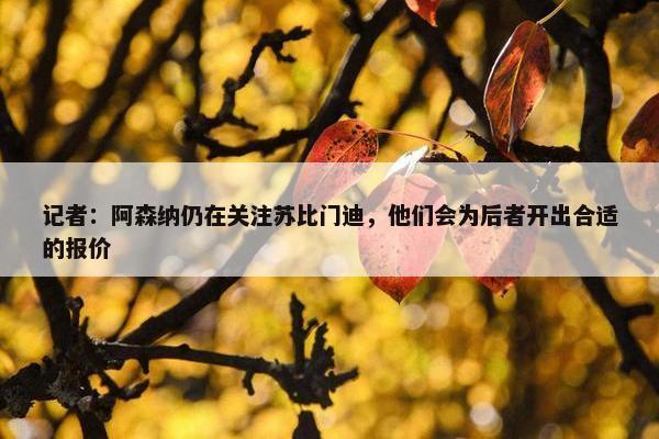 记者：阿森纳仍在关注苏比门迪，他们会为后者开出合适的报价