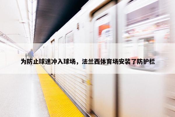 为防止球迷冲入球场，法兰西体育场安装了防护栏