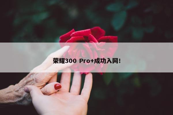 荣耀300 Pro+成功入网！