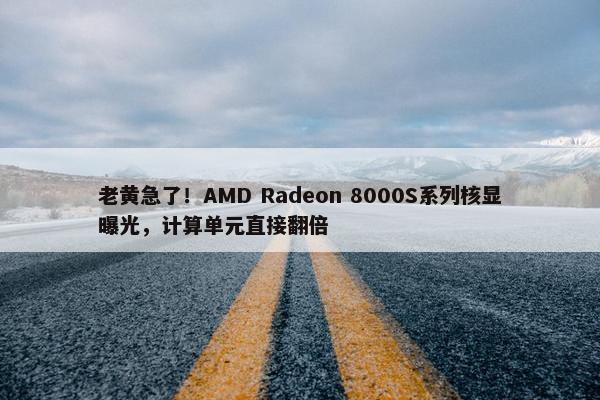 老黄急了！AMD Radeon 8000S系列核显曝光，计算单元直接翻倍