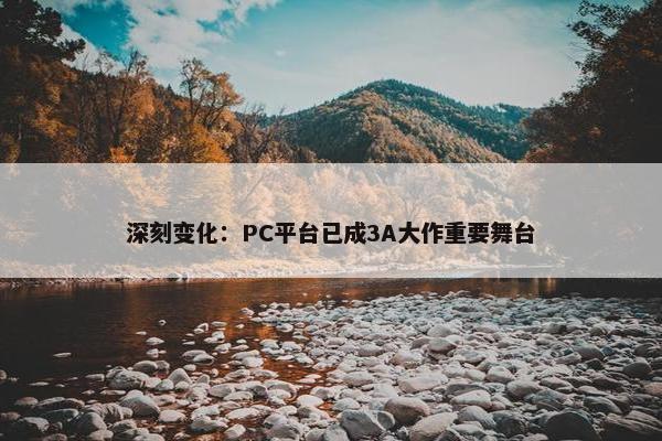 深刻变化：PC平台已成3A大作重要舞台