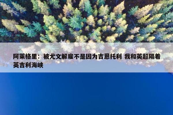 阿莱格里：被尤文解雇不是因为吉恩托利 我和英超隔着英吉利海峡