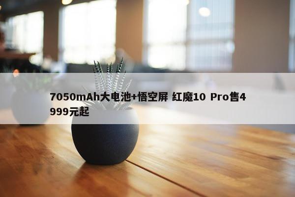 7050mAh大电池+悟空屏 红魔10 Pro售4999元起