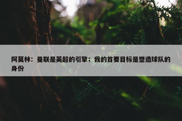 阿莫林：曼联是英超的引擎；我的首要目标是塑造球队的身份