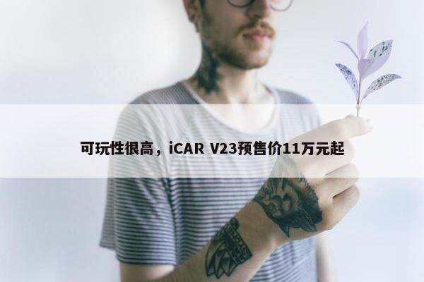 可玩性很高，iCAR V23预售价11万元起