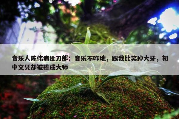 音乐人陈伟痛批刀郎：音乐不咋地，跟我比笑掉大牙，初中文凭却被捧成大师