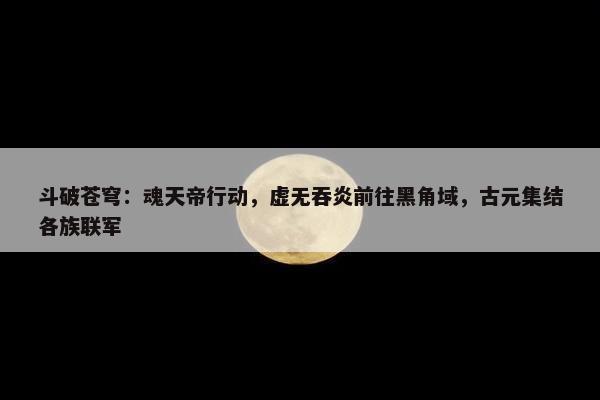 斗破苍穹：魂天帝行动，虚无吞炎前往黑角域，古元集结各族联军