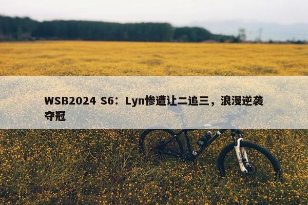 WSB2024 S6：Lyn惨遭让二追三，浪漫逆袭夺冠