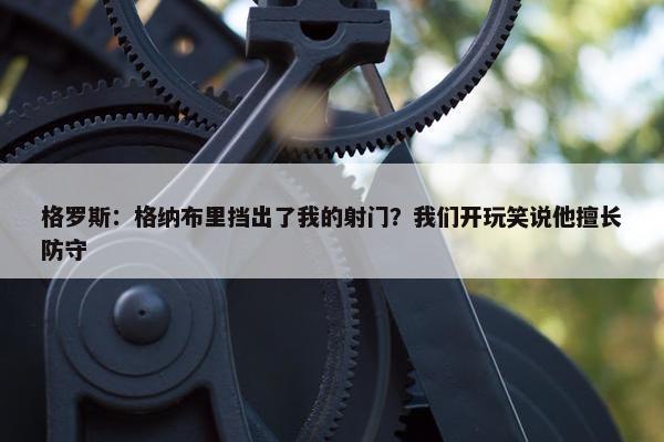 格罗斯：格纳布里挡出了我的射门？我们开玩笑说他擅长防守