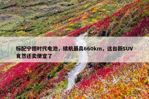 标配宁德时代电池，续航最高660km，这台新SUV竟然还卖便宜了