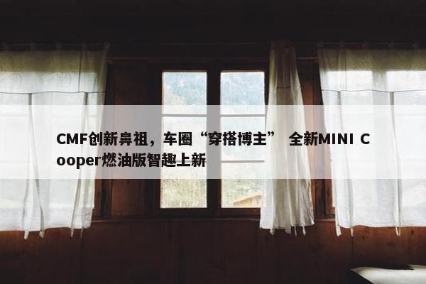 CMF创新鼻祖，车圈“穿搭博主” 全新MINI Cooper燃油版智趣上新