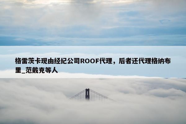 格雷茨卡现由经纪公司ROOF代理，后者还代理格纳布里_范戴克等人