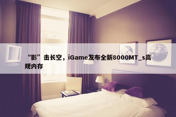 “影”击长空，iGame发布全新8000MT_s高规内存