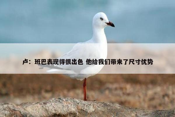 卢：班巴表现得很出色 他给我们带来了尺寸优势