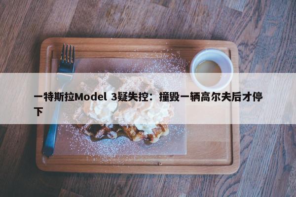 一特斯拉Model 3疑失控：撞毁一辆高尔夫后才停下