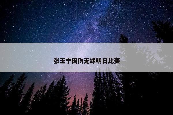 张玉宁因伤无缘明日比赛