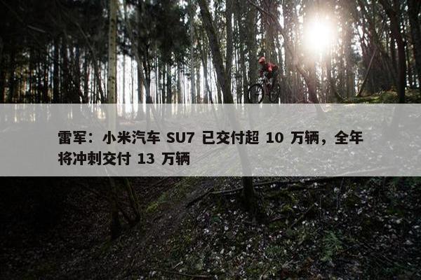 雷军：小米汽车 SU7 已交付超 10 万辆，全年将冲刺交付 13 万辆