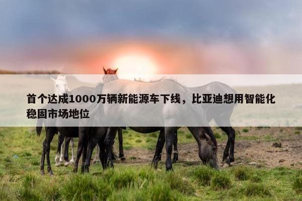 首个达成1000万辆新能源车下线，比亚迪想用智能化稳固市场地位