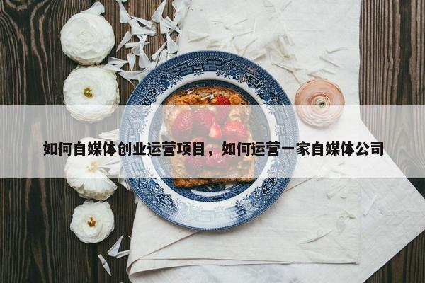 如何自媒体创业运营项目，如何运营一家自媒体公司