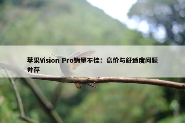 苹果Vision Pro销量不佳：高价与舒适度问题并存