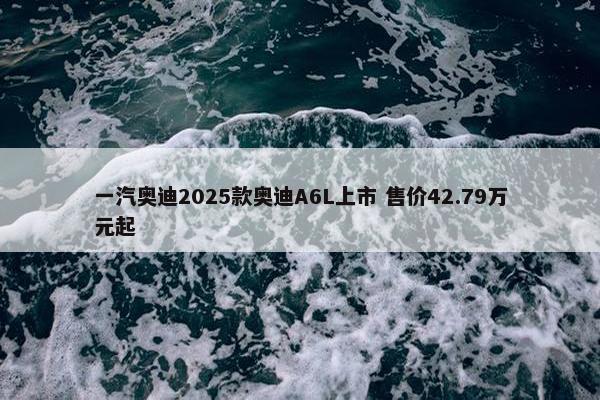 一汽奥迪2025款奥迪A6L上市 售价42.79万元起