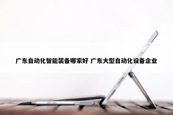 广东自动化智能装备哪家好 广东大型自动化设备企业