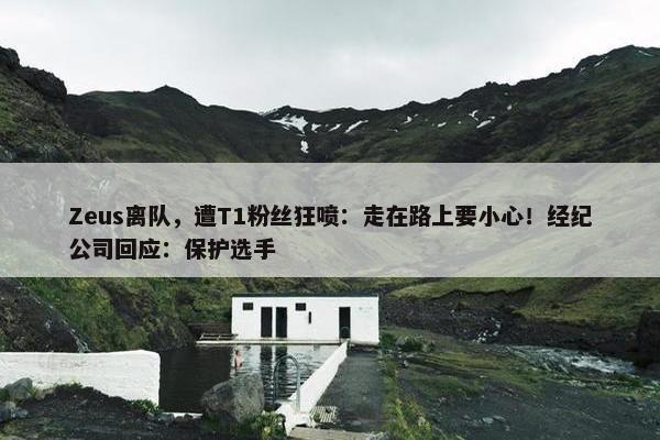 Zeus离队，遭T1粉丝狂喷：走在路上要小心！经纪公司回应：保护选手