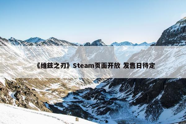 《维兹之刃》Steam页面开放 发售日待定