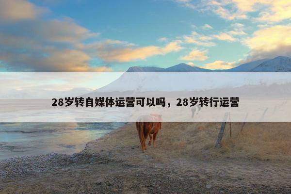 28岁转自媒体运营可以吗，28岁转行运营