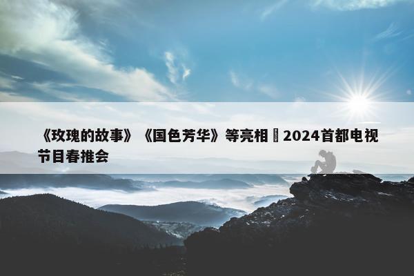 《玫瑰的故事》《国色芳华》等亮相​2024首都电视节目春推会