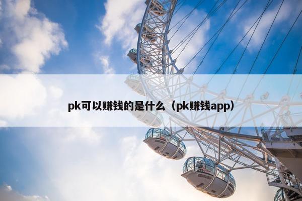 pk可以赚钱的是什么（pk赚钱app）