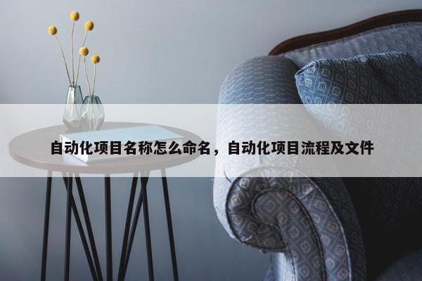 自动化项目名称怎么命名，自动化项目流程及文件