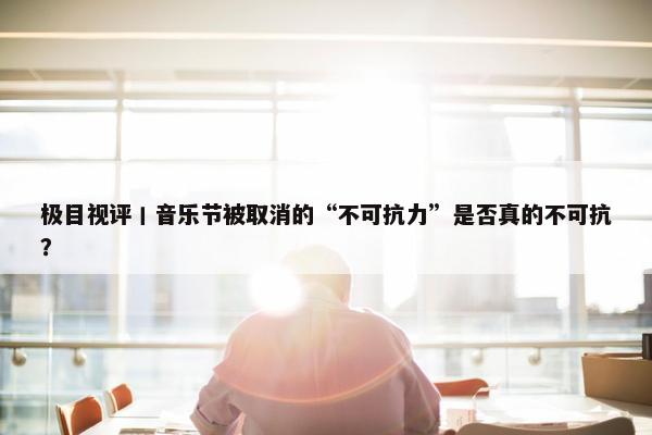 极目视评丨音乐节被取消的“不可抗力”是否真的不可抗？