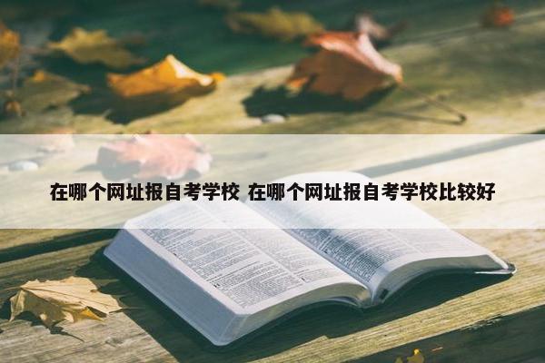 在哪个网址报自考学校 在哪个网址报自考学校比较好