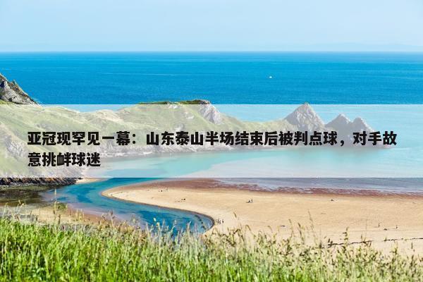 亚冠现罕见一幕：山东泰山半场结束后被判点球，对手故意挑衅球迷