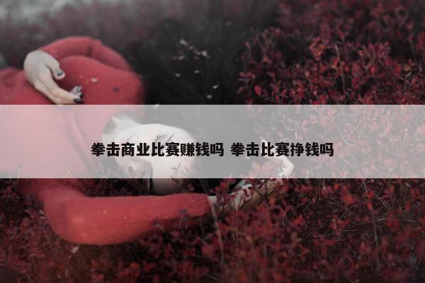 拳击商业比赛赚钱吗 拳击比赛挣钱吗