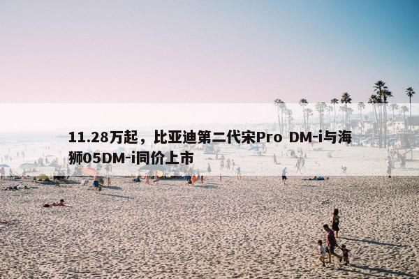 11.28万起，比亚迪第二代宋Pro DM-i与海狮05DM-i同价上市