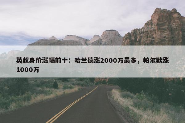 英超身价涨幅前十：哈兰德涨2000万最多，帕尔默涨1000万