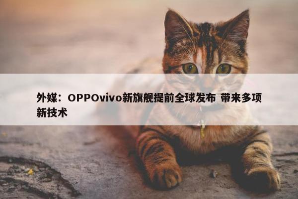 外媒：OPPOvivo新旗舰提前全球发布 带来多项新技术