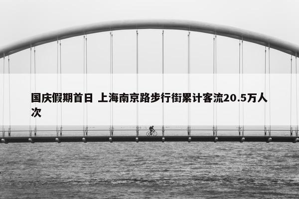 国庆假期首日 上海南京路步行街累计客流20.5万人次