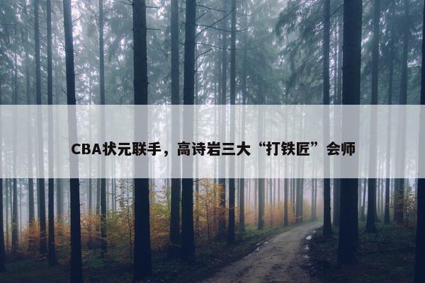 CBA状元联手，高诗岩三大“打铁匠”会师