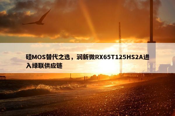 硅MOS替代之选，润新微RX65T125HS2A进入绿联供应链