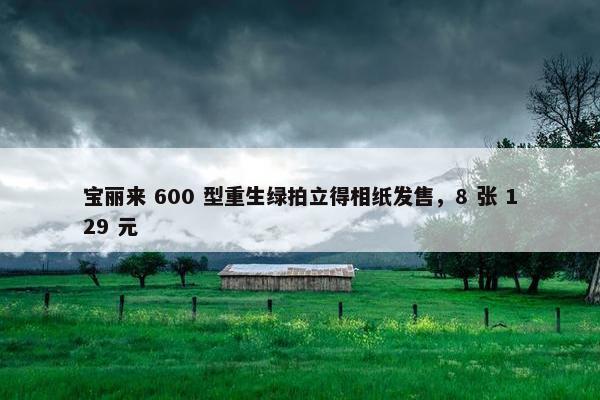 宝丽来 600 型重生绿拍立得相纸发售，8 张 129 元