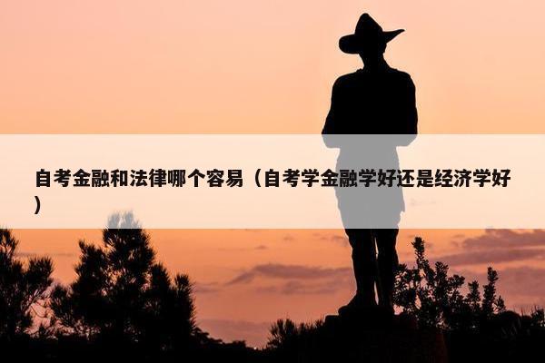 自考金融和法律哪个容易（自考学金融学好还是经济学好）