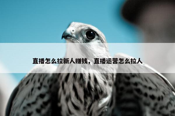 直播怎么拉新人赚钱，直播运营怎么拉人