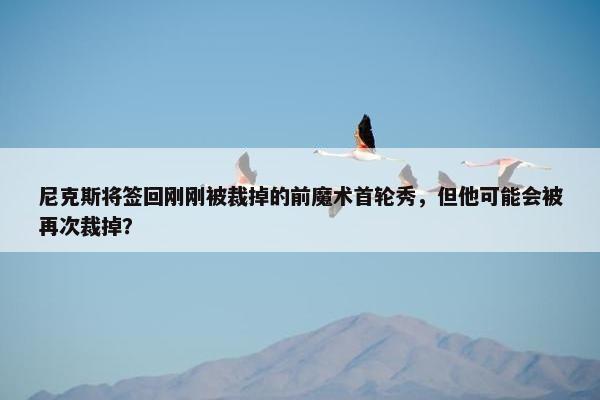 尼克斯将签回刚刚被裁掉的前魔术首轮秀，但他可能会被再次裁掉？