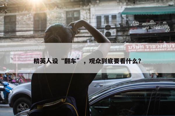 精英人设“翻车”，观众到底要看什么？