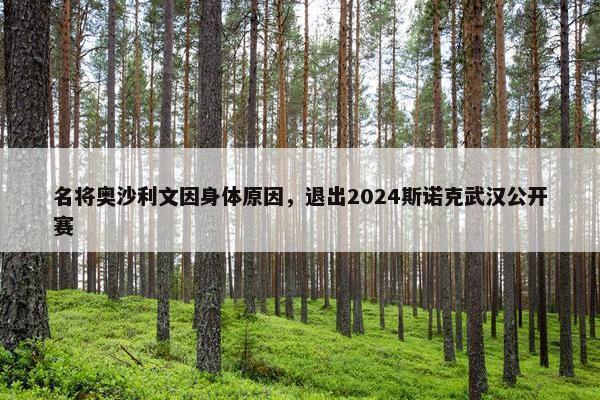 名将奥沙利文因身体原因，退出2024斯诺克武汉公开赛