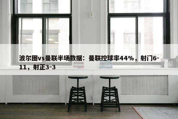 波尔图vs曼联半场数据：曼联控球率44%，射门6-11，射正3-3